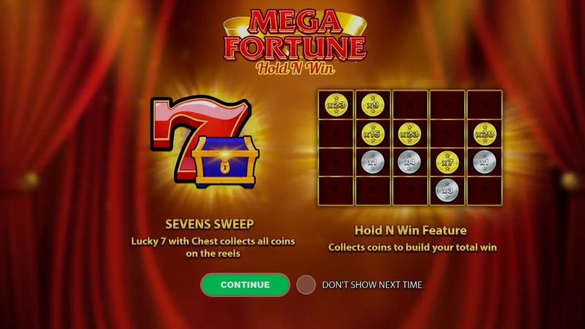 Interface clássica de frutas do slot Mega Fortune Hold ‘n’ Win